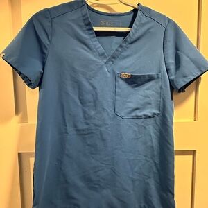 Figs Royal Blue Technical Collection Top